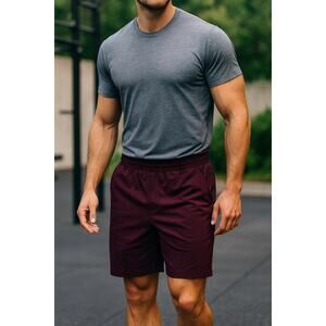 Lululemon Men’s Shorts Wine Color Recycled Polyester Medium Athletic Running M